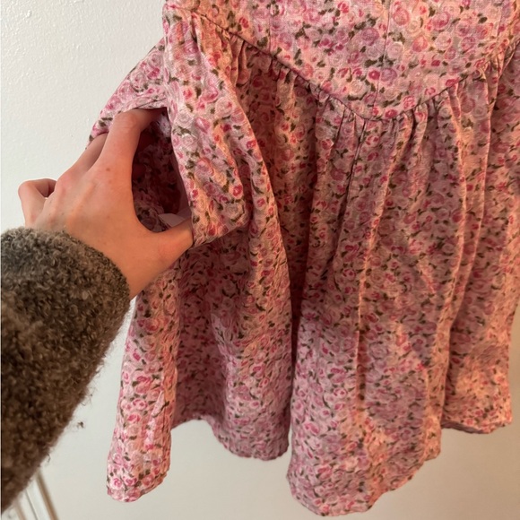 Reformation 4 Daria Rosin Linen Mini Dress in Pink Floral - Picture 10 of 12